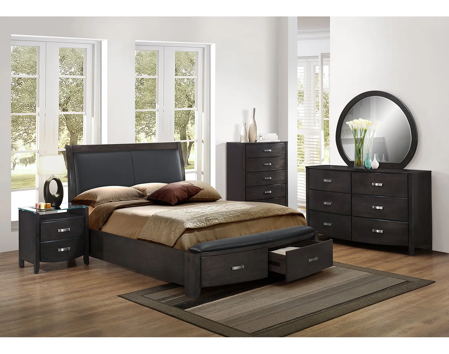 Cinema 5-Drawer Chest - Charcoal