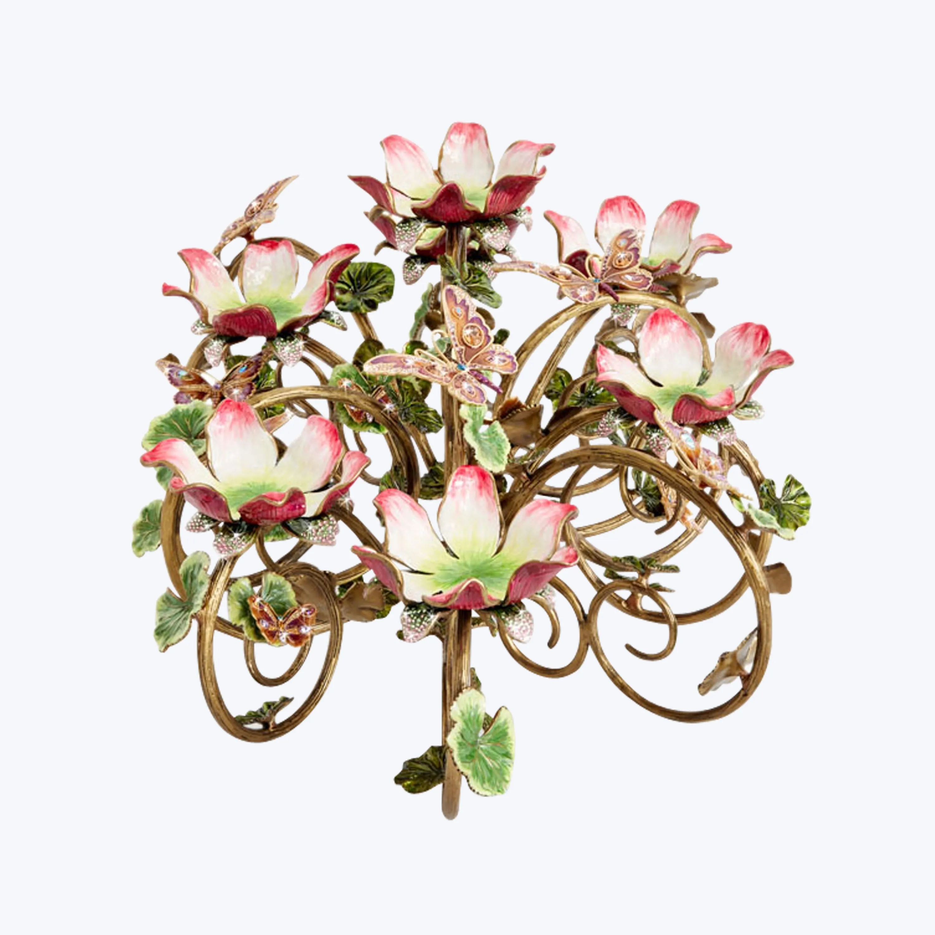 Claudine Floral & Butterfly Candelabra