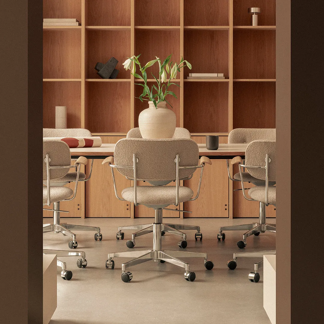 Co Office Armchair - Fully Upholstered - Swivel Base w/ Casters