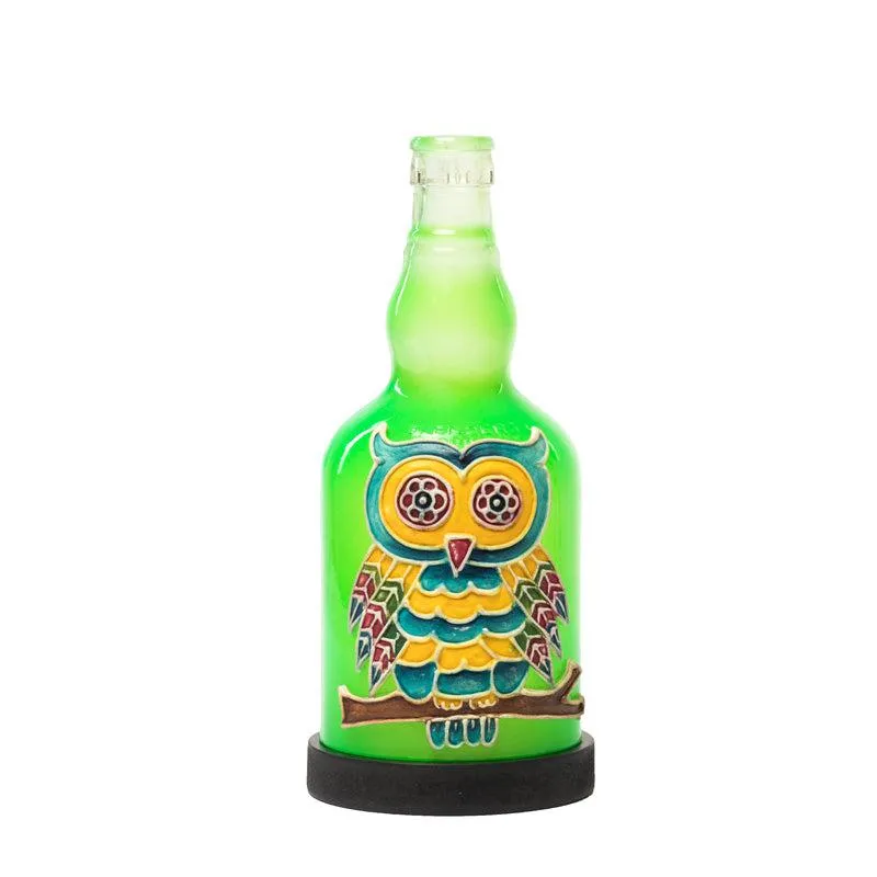 Colorful Owl Handmade Inlit (Green)