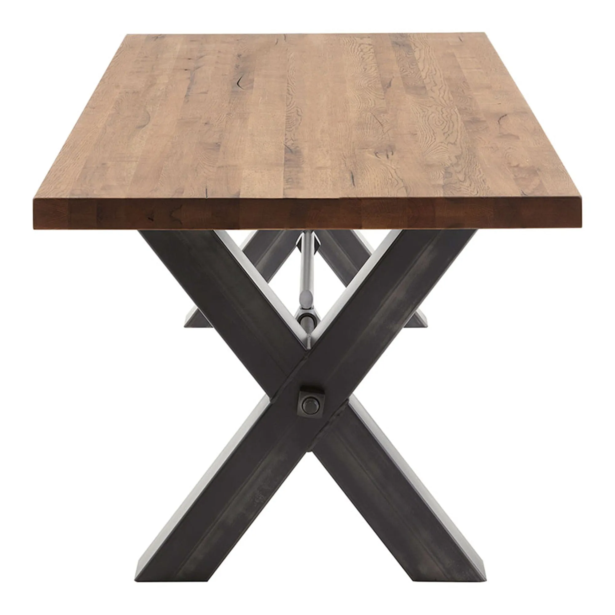 Colossus - Straight Edge Dining Table In Natural Oak With Kansas Leg