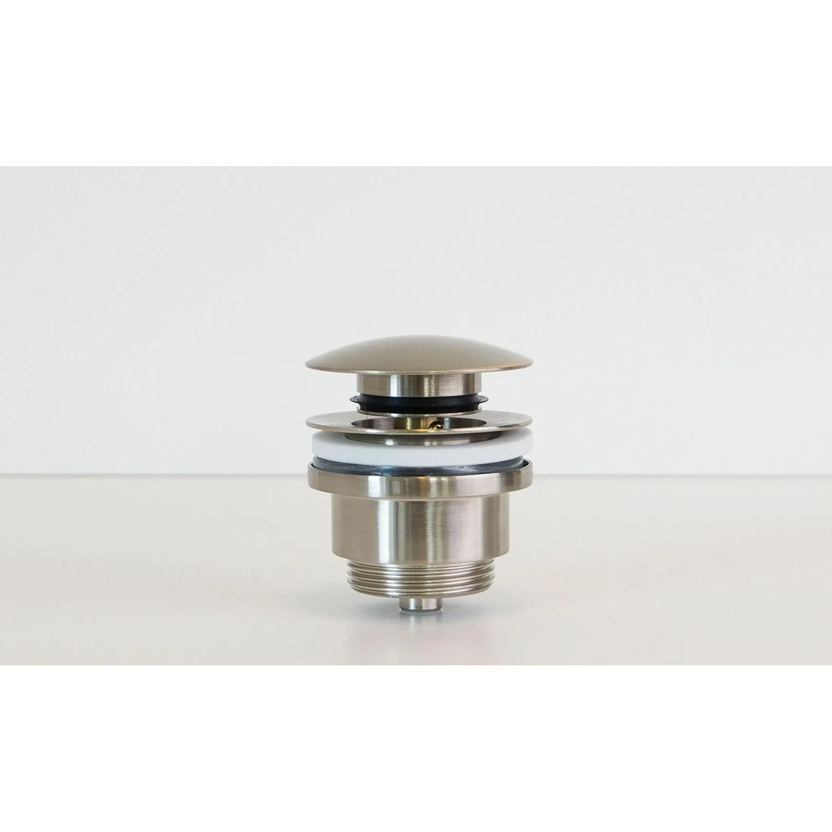 Copenhagen Bath Bottom Valve, Brushed Steel