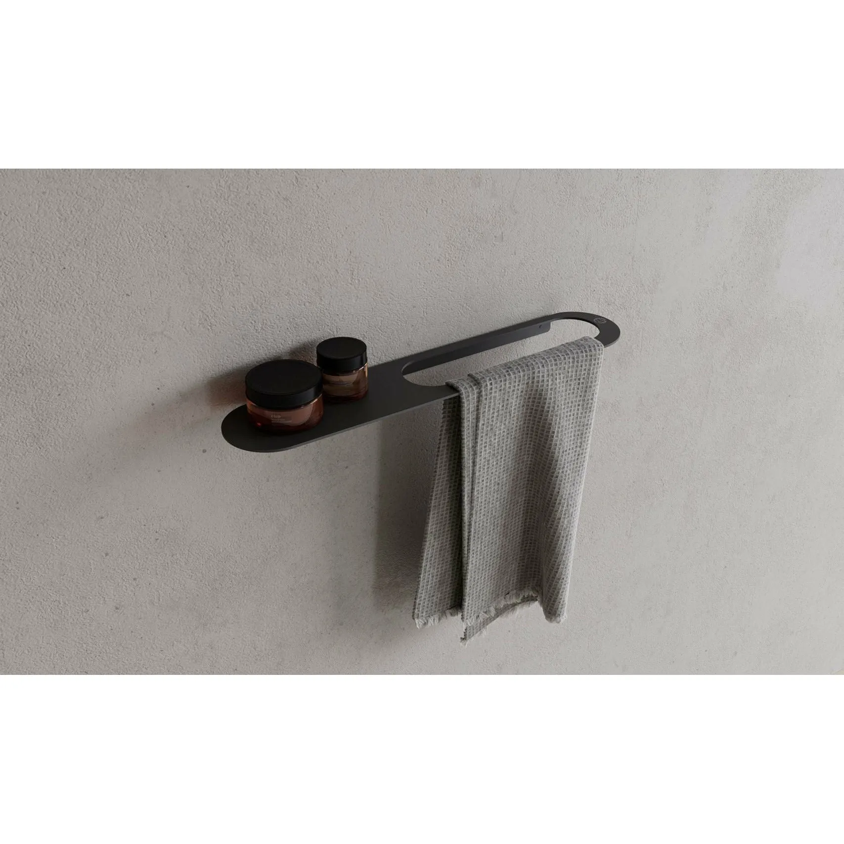 Copenhagen Bath Cb 100 Towel Holder With Shelf, Mat Black