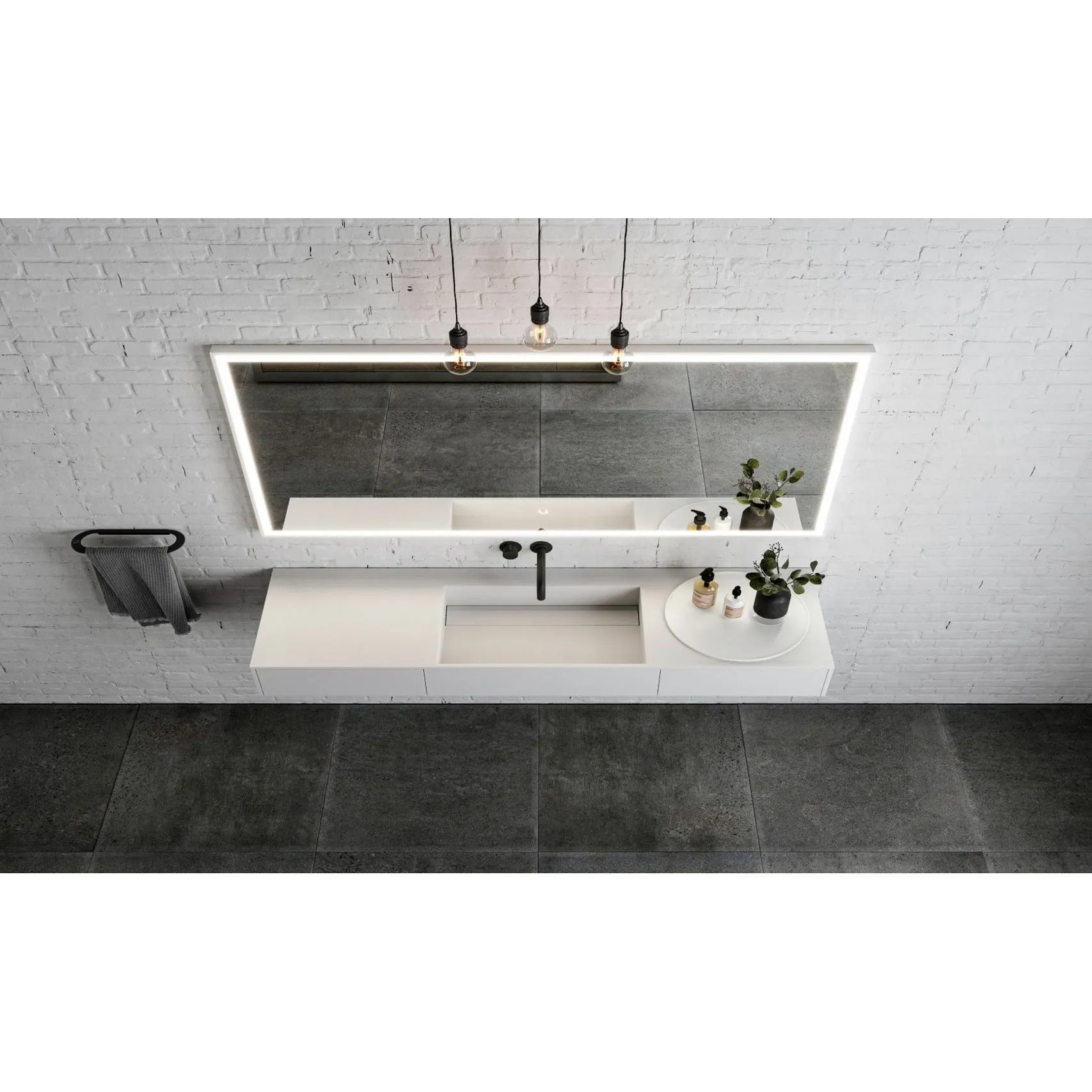 Copenhagen Bath Enköping Wash Basin, L140 Cm