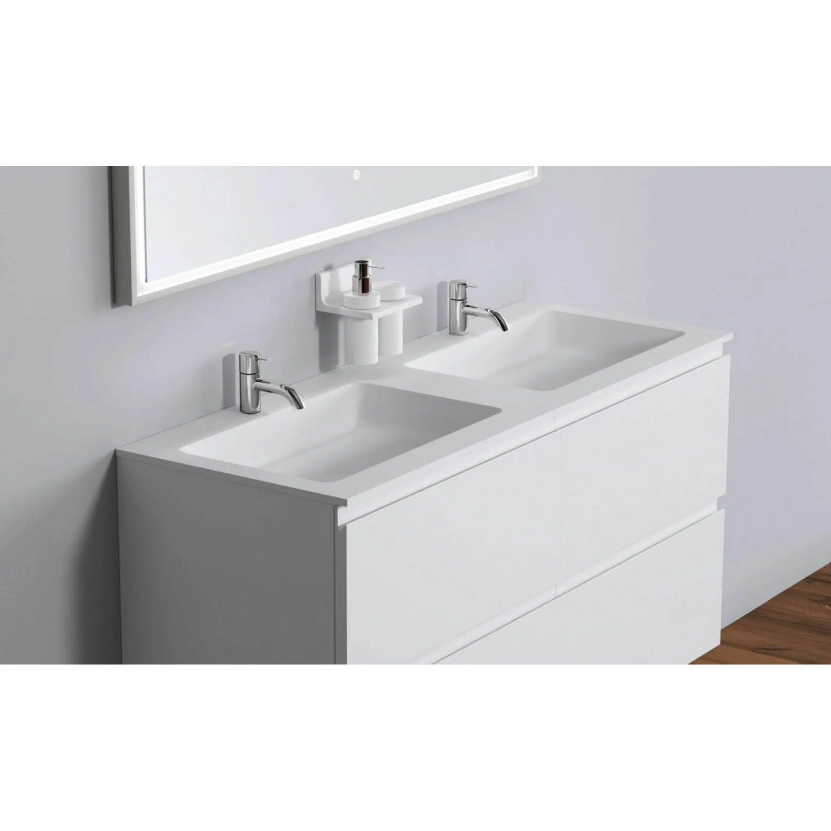 Copenhagen Bath Romsø Double Wash Basin, L120 Cm