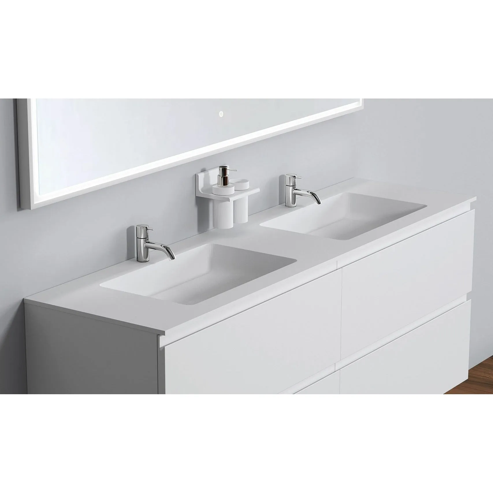 Copenhagen Bath Romsø Double Wash Basin, L160 Cm