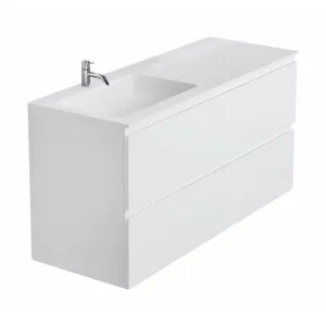 Copenhagen Bath Romsø Left Wash Basin, L120 Cm