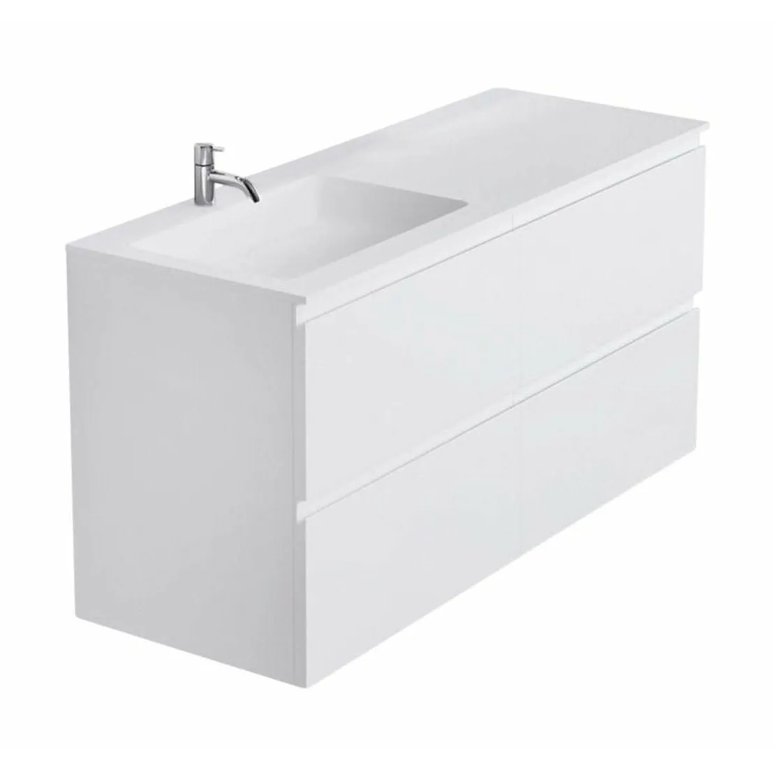Copenhagen Bath Romsø Left Wash Basin, L120 Cm