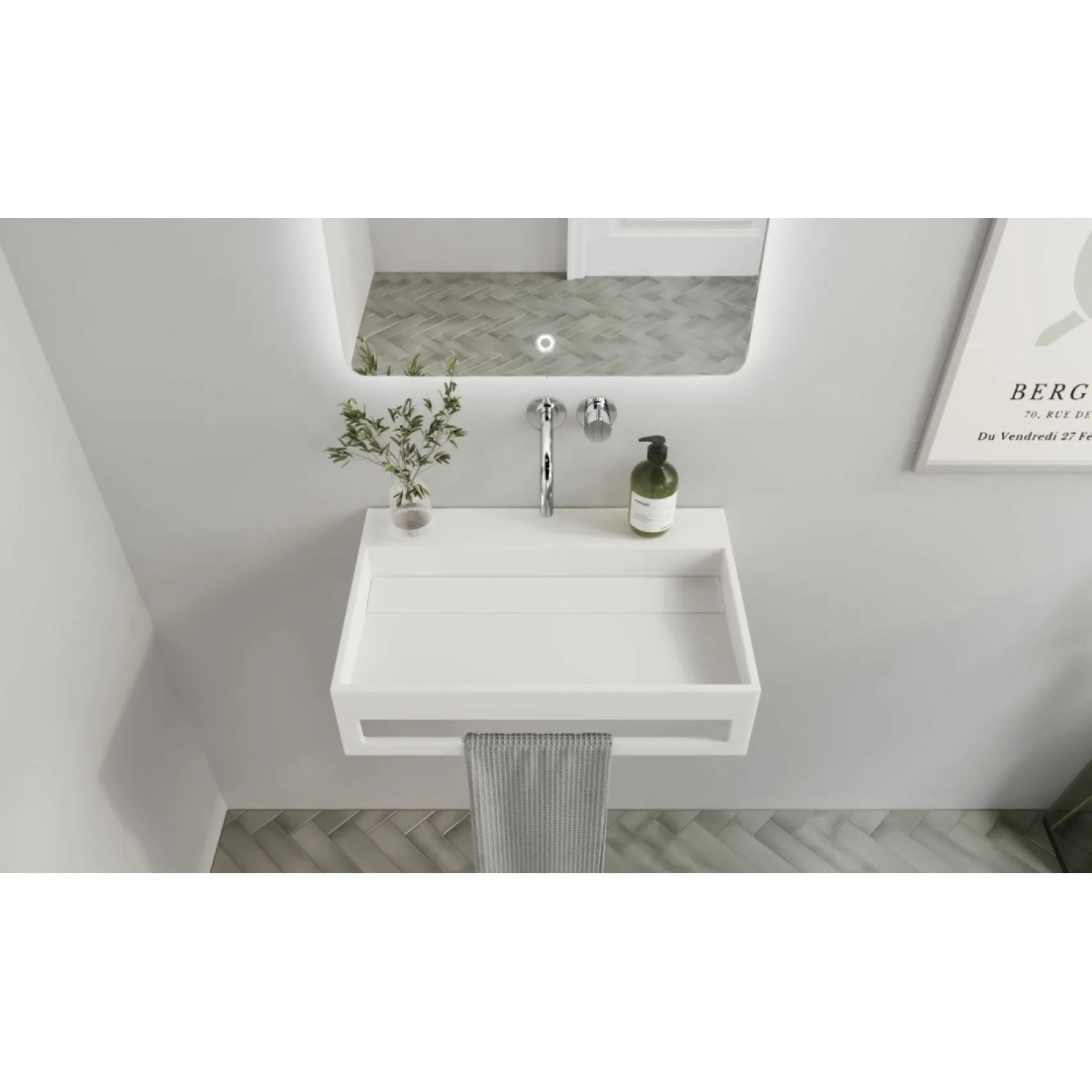 Copenhagen Bath Sandfjord Center Wash Basin, L60 Cm