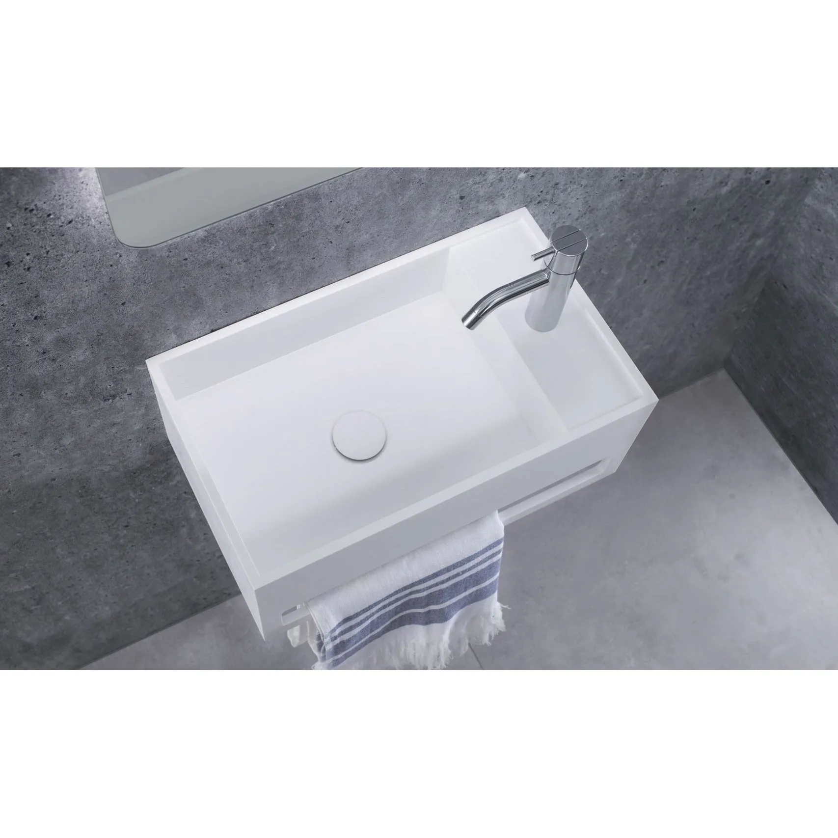 Copenhagen Bath Sandfjord Left Wash Basin, L50 Cm