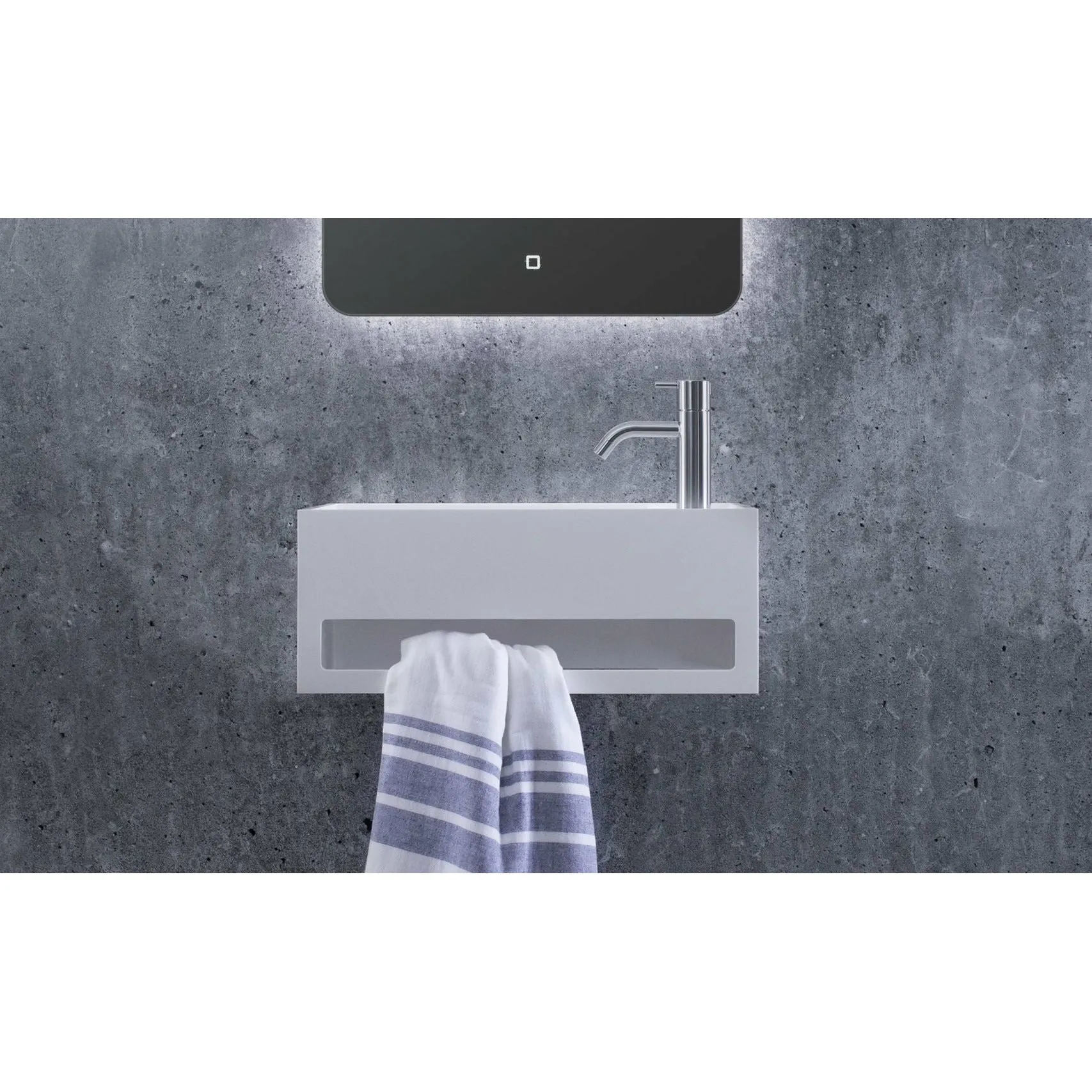 Copenhagen Bath Sandfjord Left Wash Basin, L50 Cm