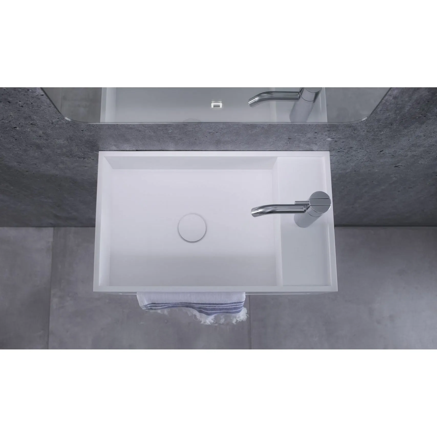 Copenhagen Bath Sandfjord Left Wash Basin, L50 Cm