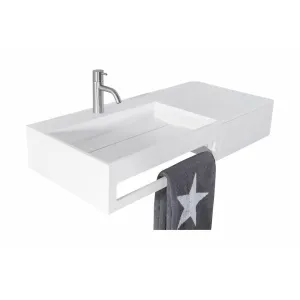 Copenhagen Bath Sandfjord Left Wash Basin, L90 Cm
