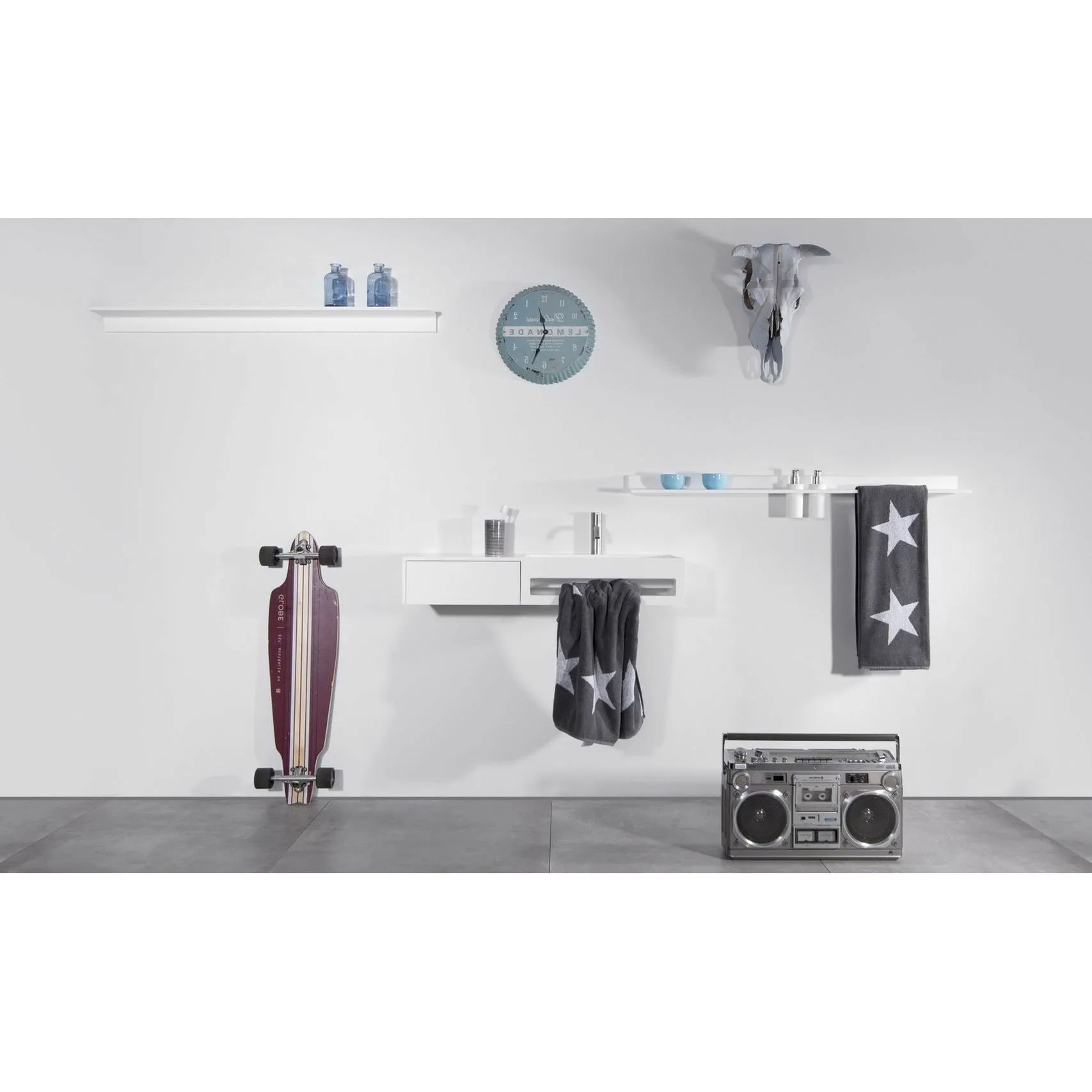 Copenhagen Bath Sandfjord Right Wash Basin, L90 Cm
