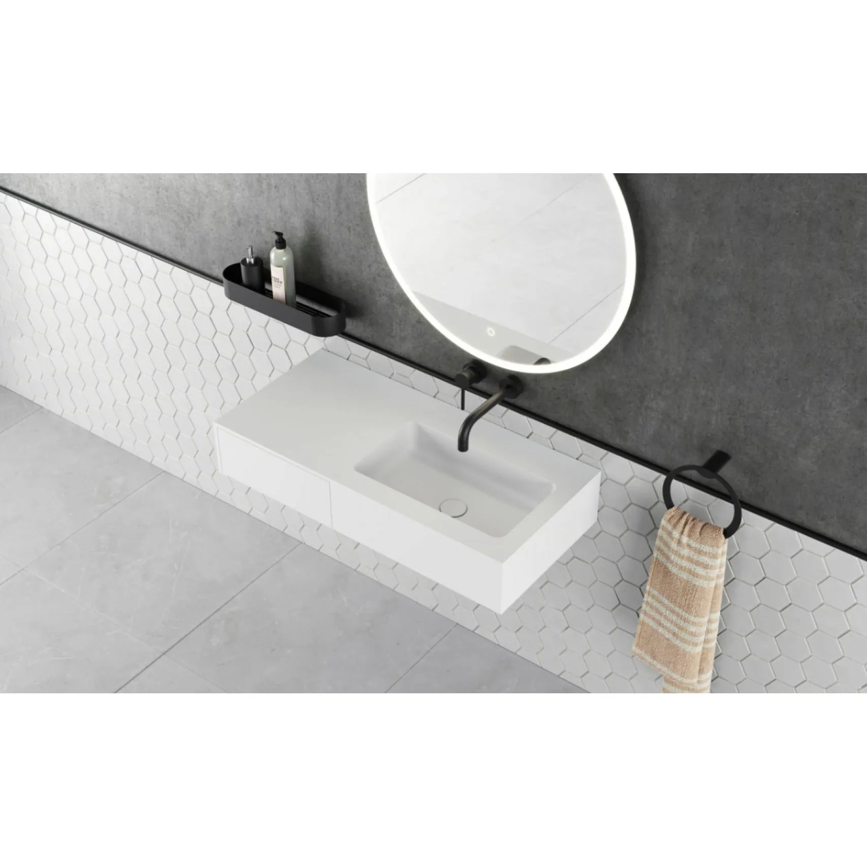 Copenhagen Bath Siø Right Wash Basin