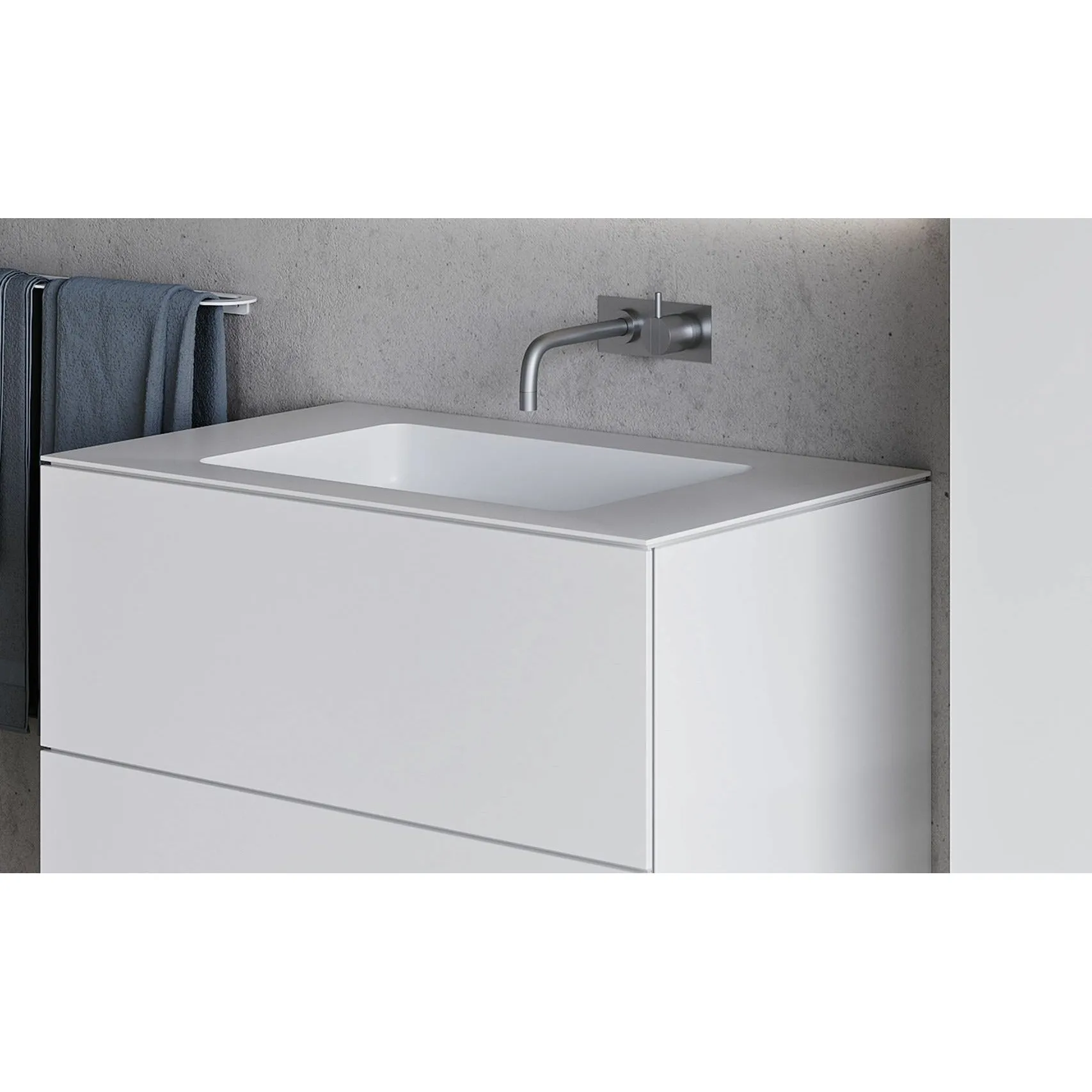Copenhagen Bath Sq2 Center Wash Basin, L80 Cm