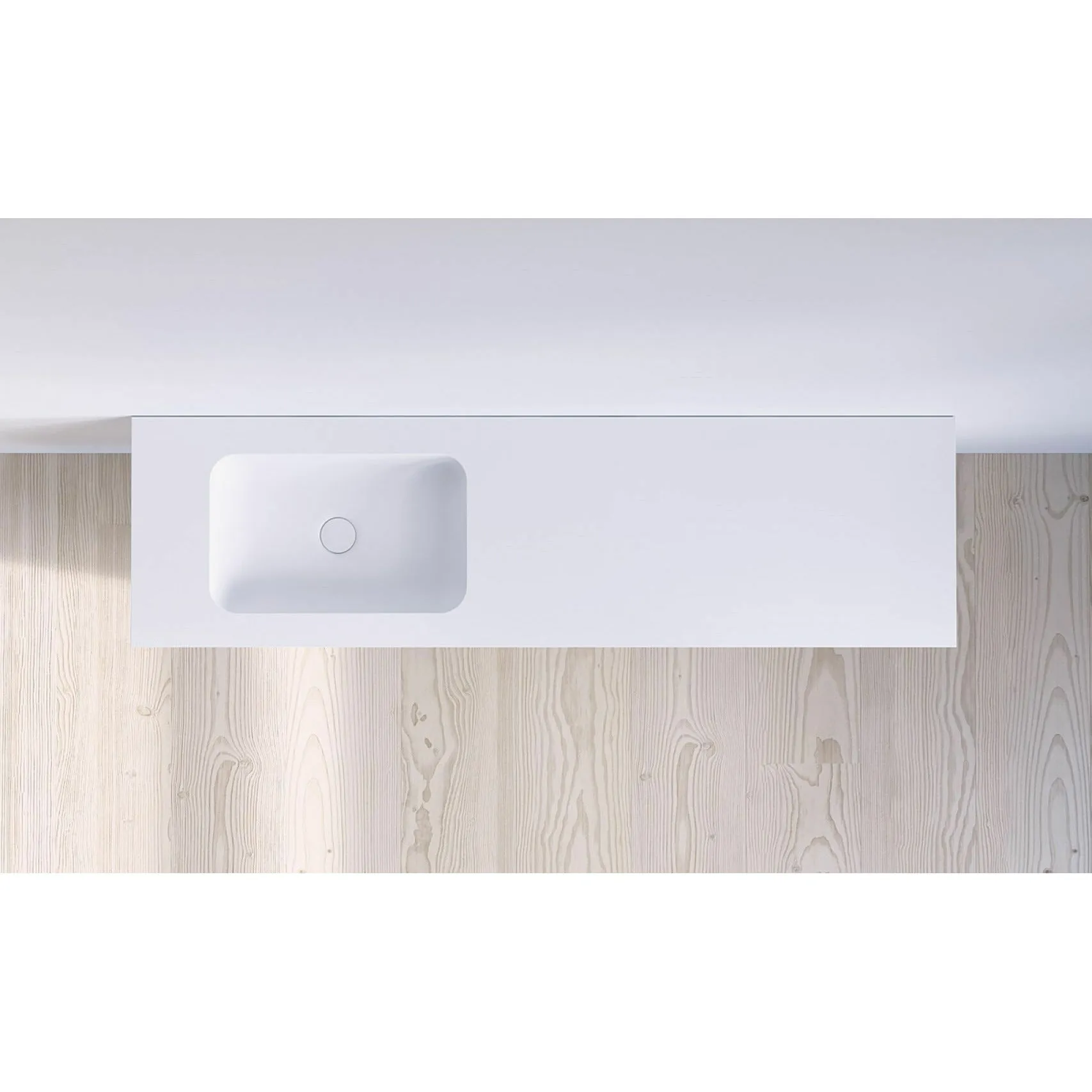 Copenhagen Bath Sq2 Left Wash Basin, L160 Cm