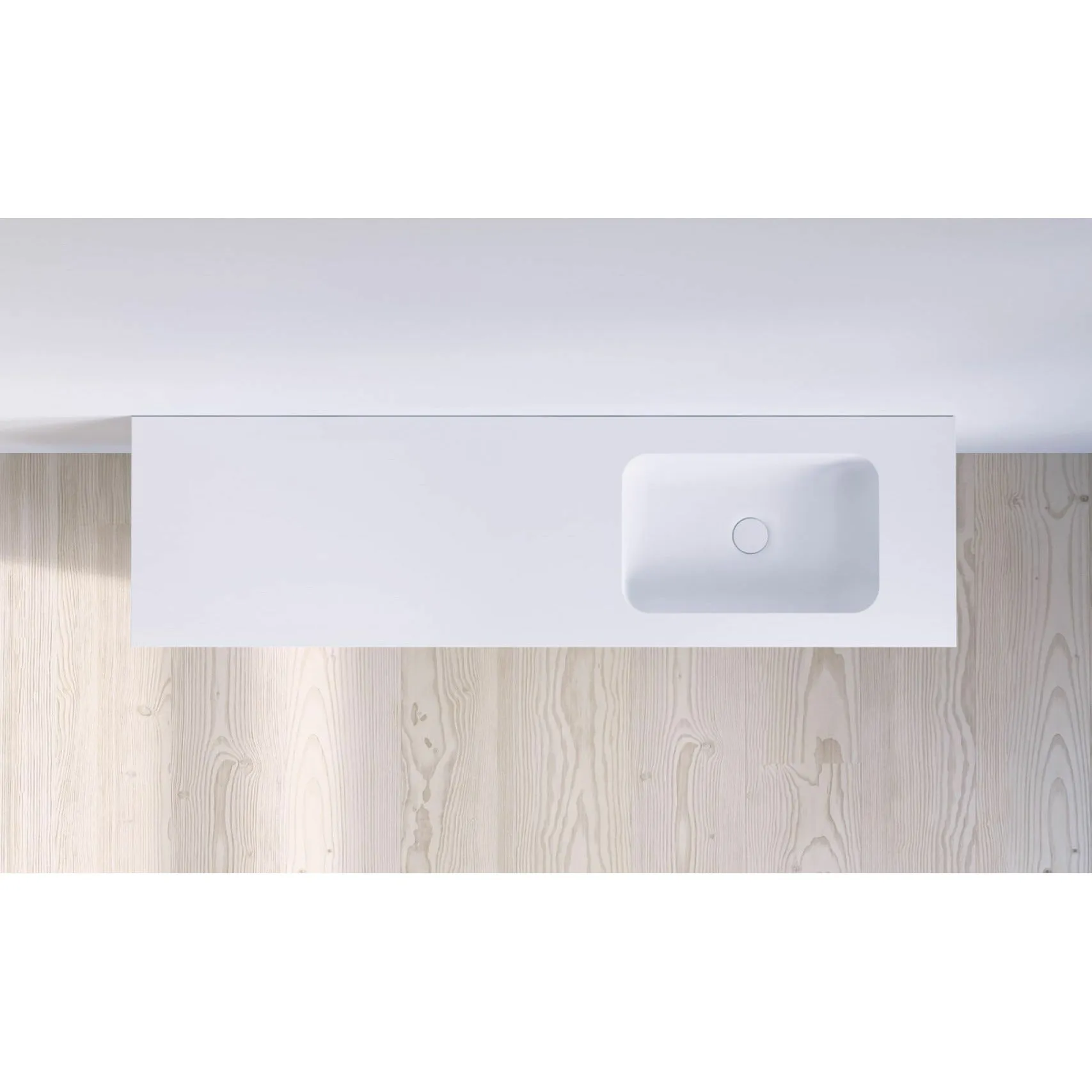 Copenhagen Bath Sq2 Right Wash Basin, L160 Cm