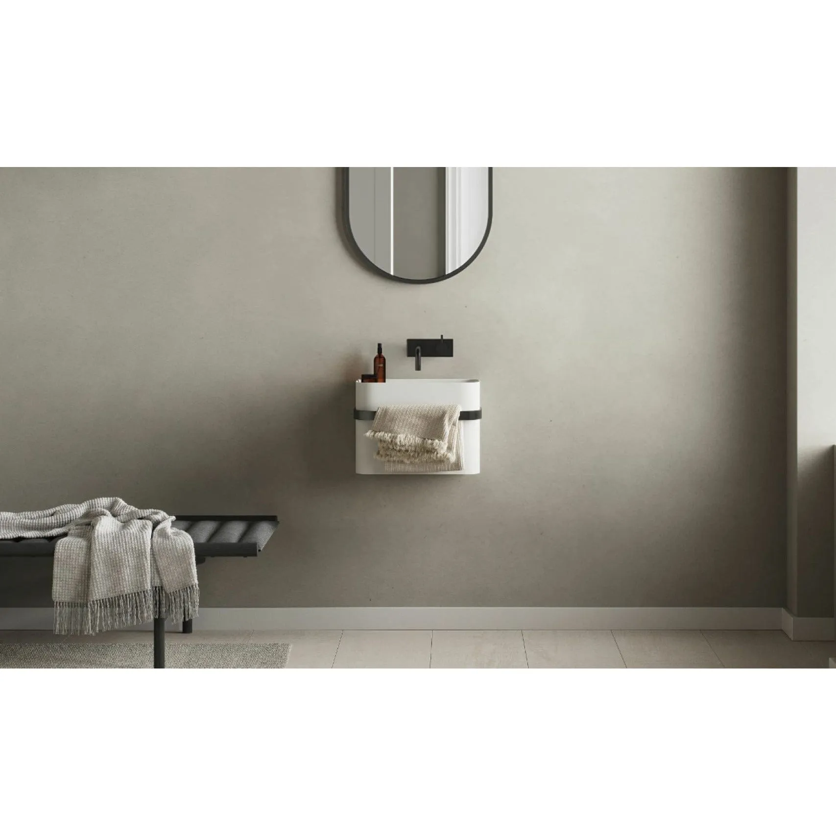 Copenhagen Bath Yuno Rail Wash Basin, L41 Cm