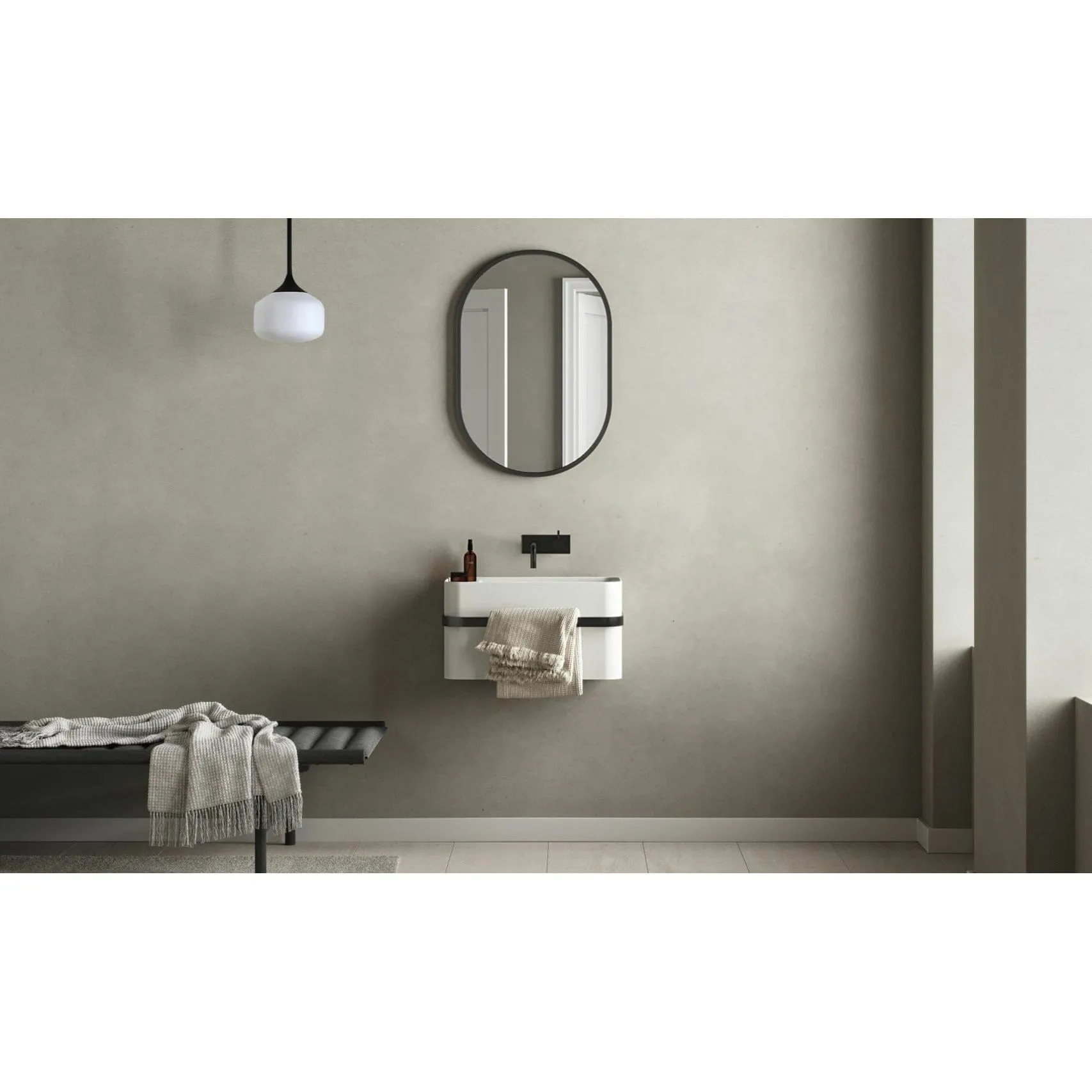 Copenhagen Bath Yuno Rail Wash Basin, L55 Cm