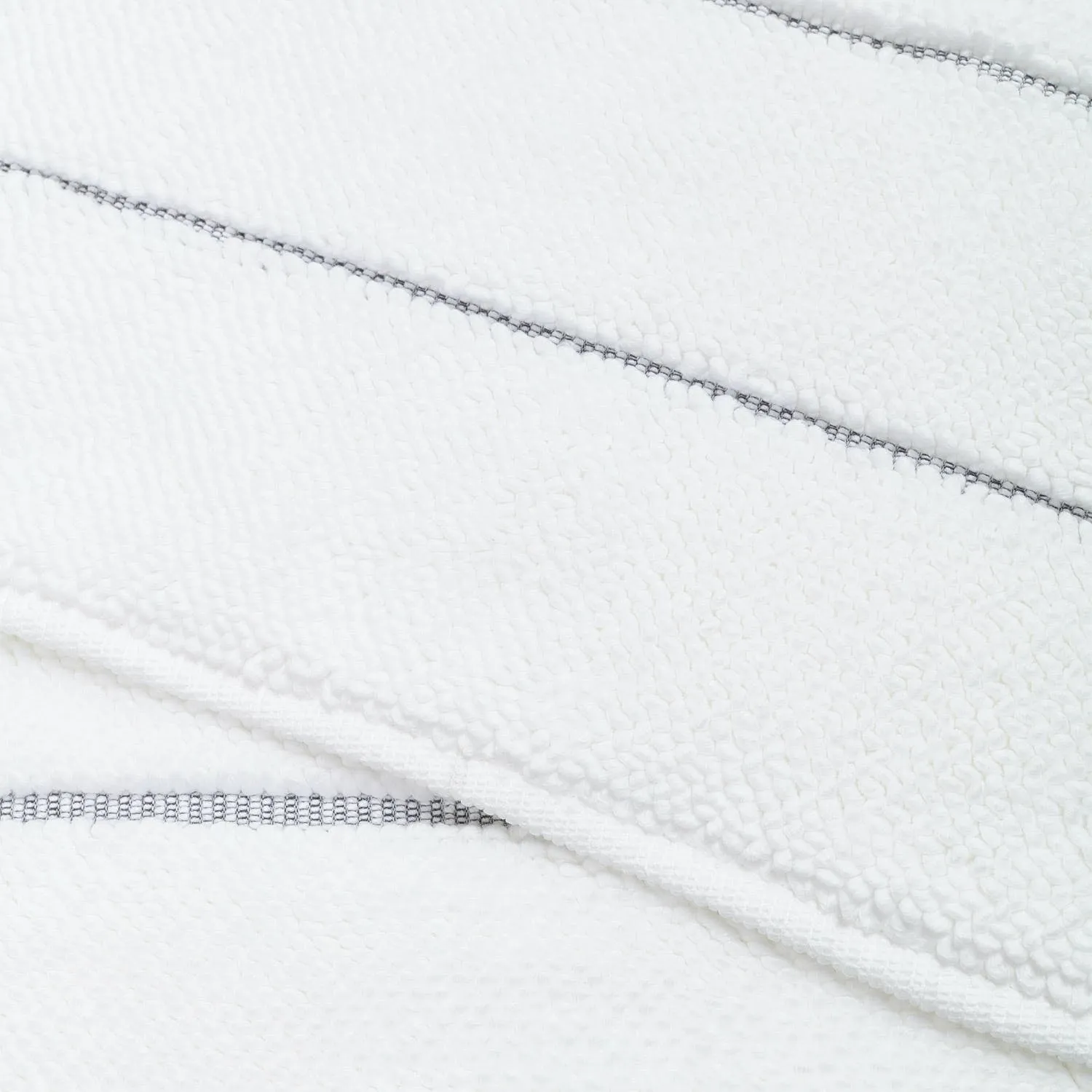 Cozy Bath Rug, White/Dark Gray