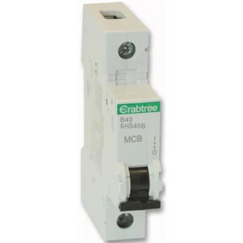 Crabtree 6HS40B 40A SP Type B MCB