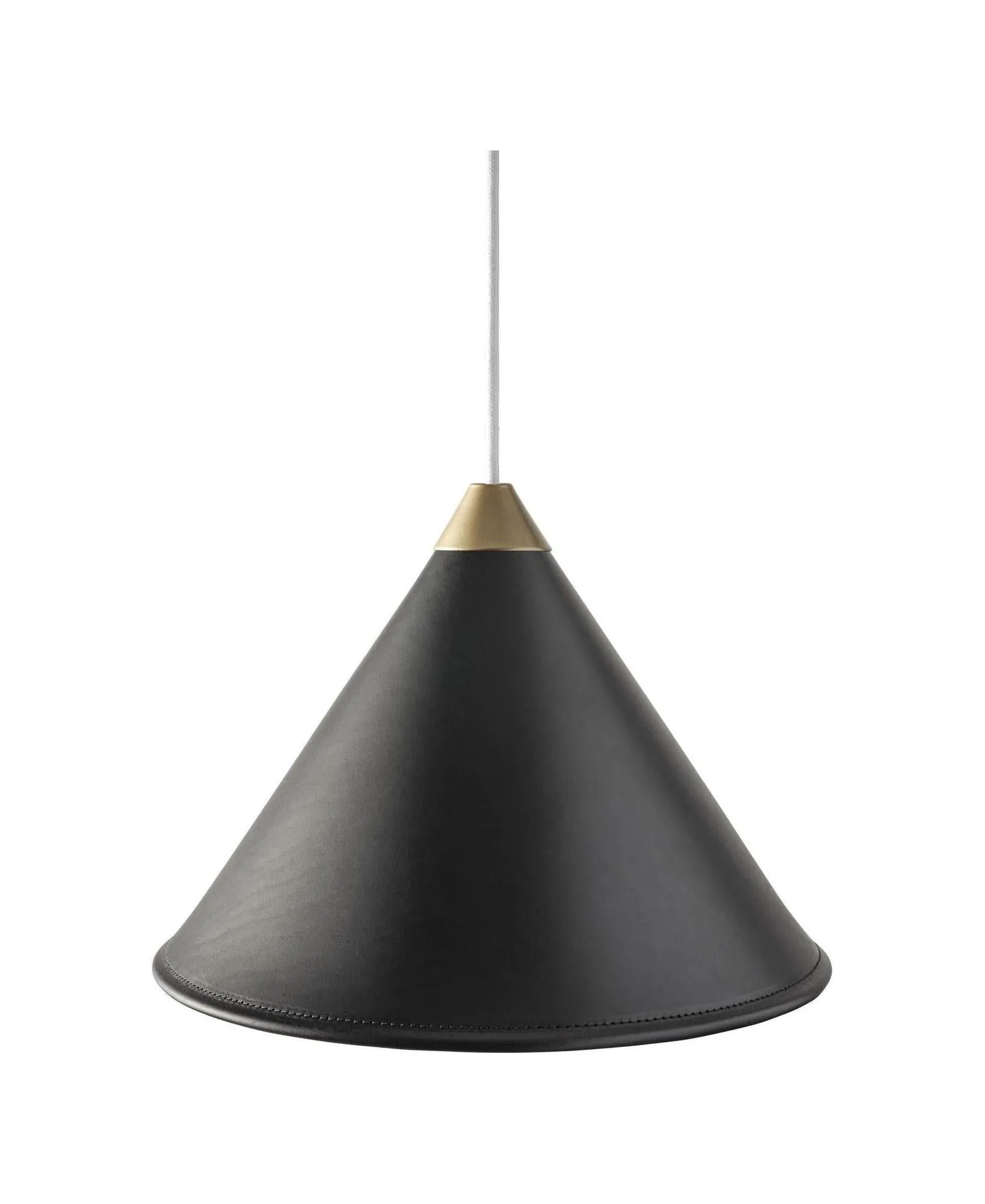 Cuero Namibia Pendant ø 35 Cm, Black/Brass With White Cable