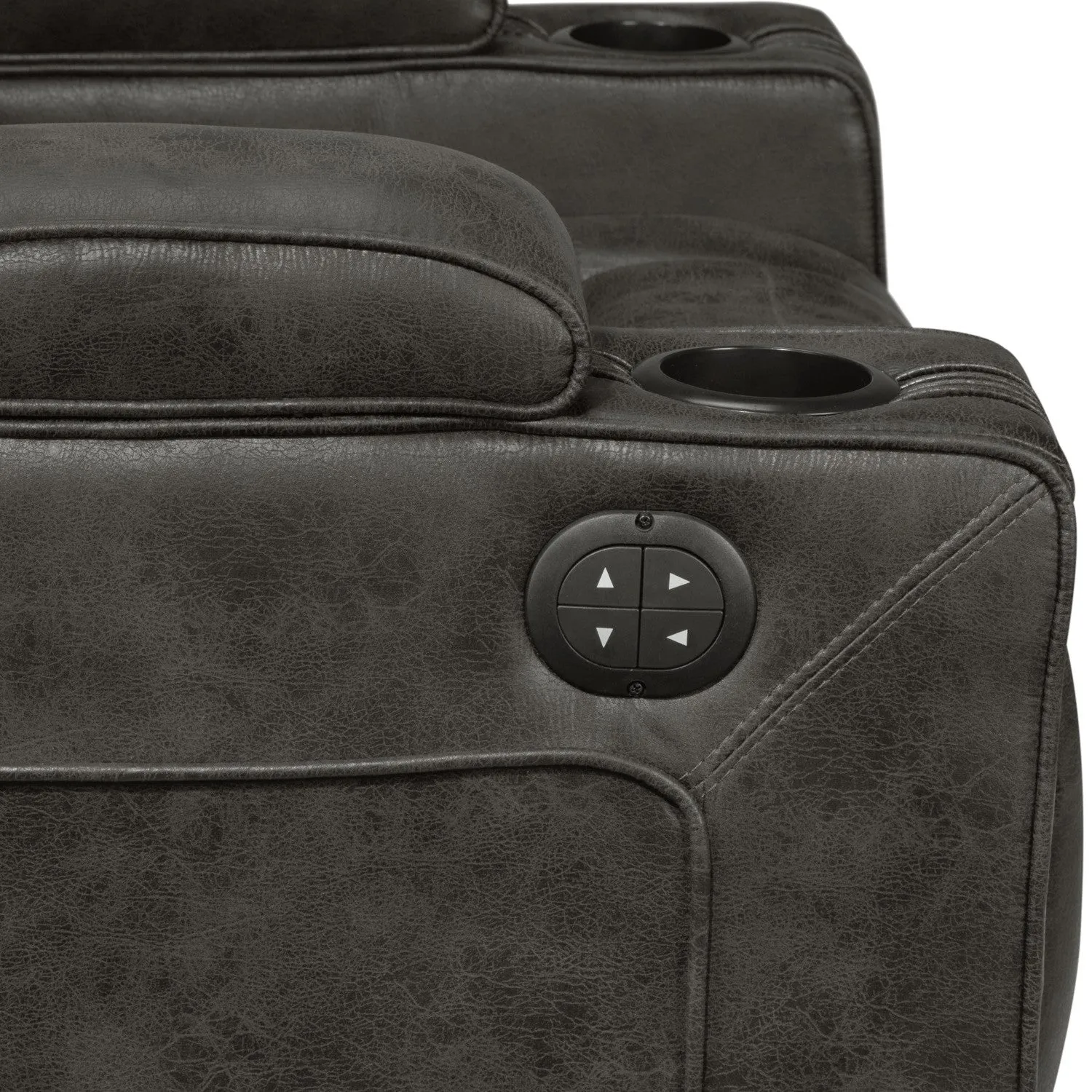 Dakota Power Reclining Loveseat - Charcoal