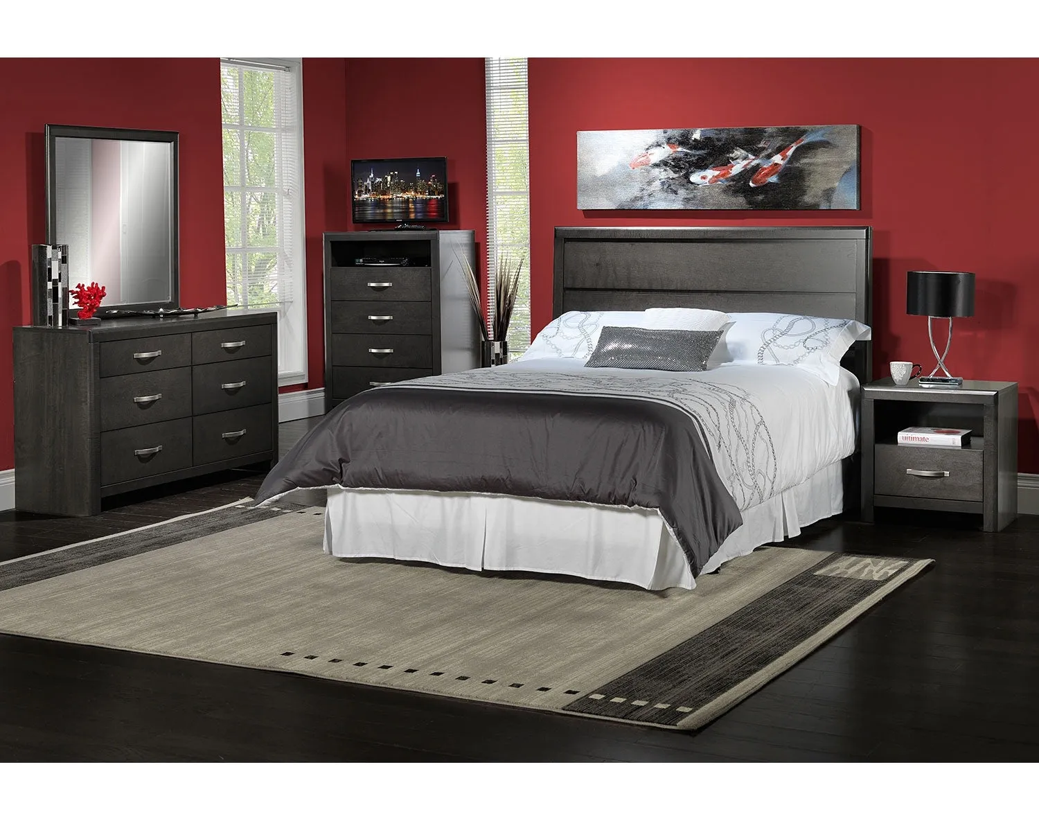 Dessy Night Table - Charcoal