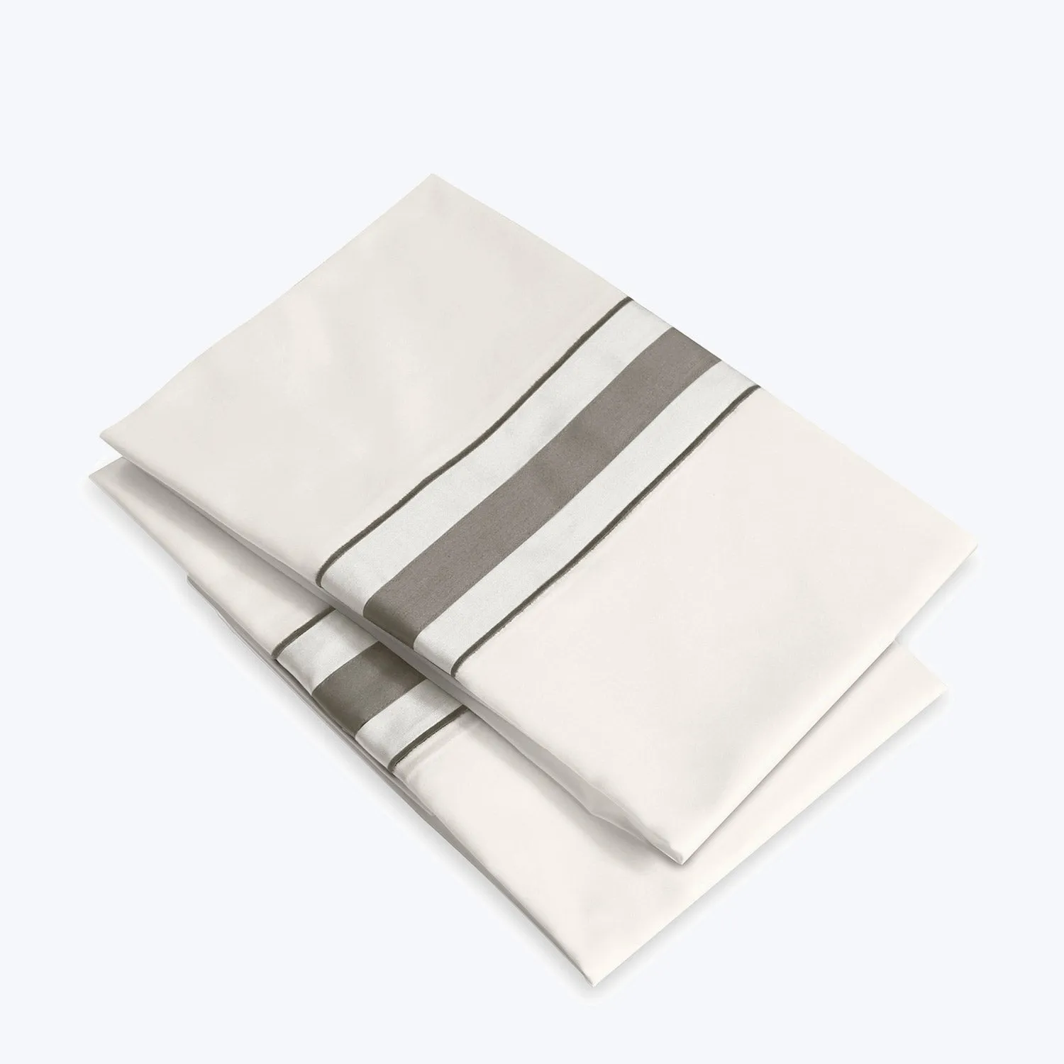 Dimora Sheets & Pillowcases, Pearl/Lead Grey