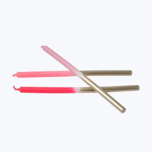Dip Dye Skinny Taper Candle Set, Aurora