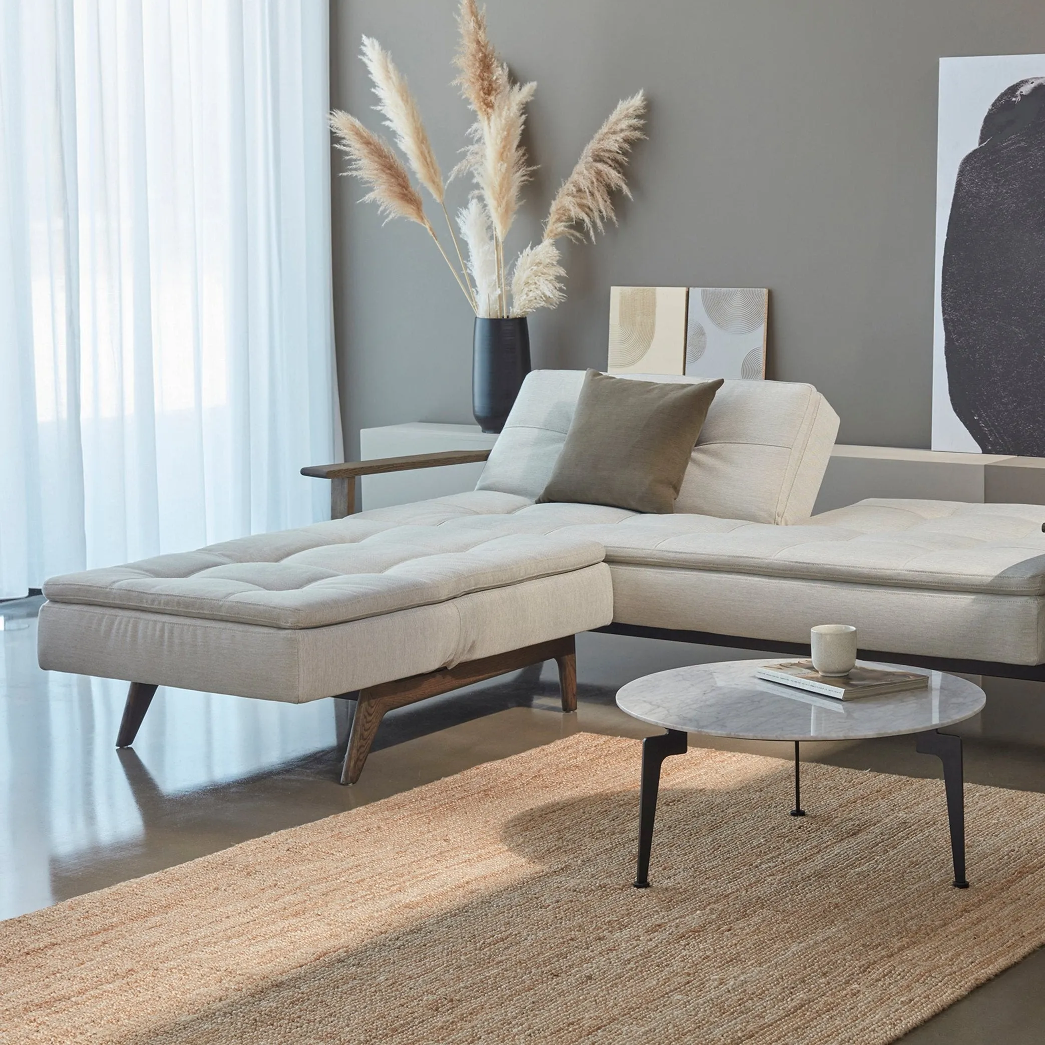 Dublexo Smoked Oak Armless Sleep Lounger
