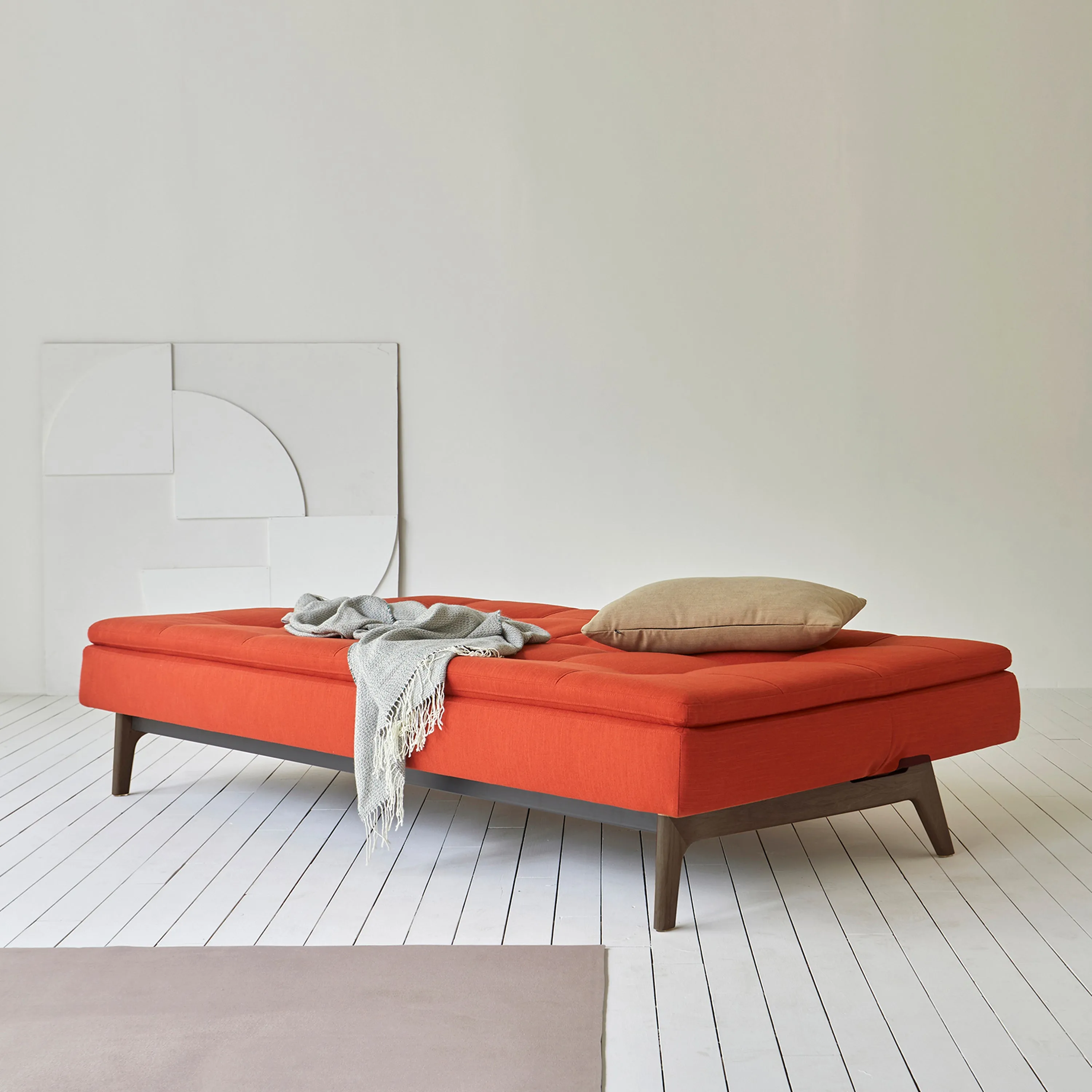 Dublexo Smoked Oak Armless Sleeper Sofa