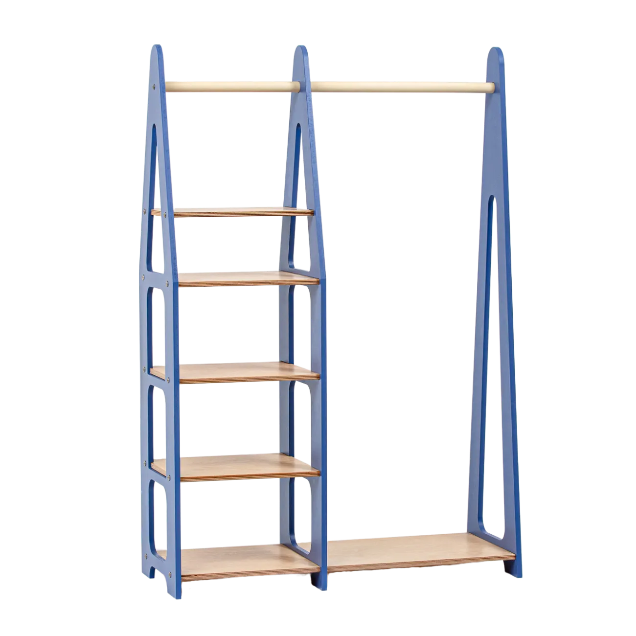 Duck Woodworks Children Wardrobe without Drawers Blue