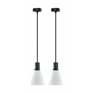 Dyberg Larsen Gent Pendant Set Of 2, Opal/Matt Black