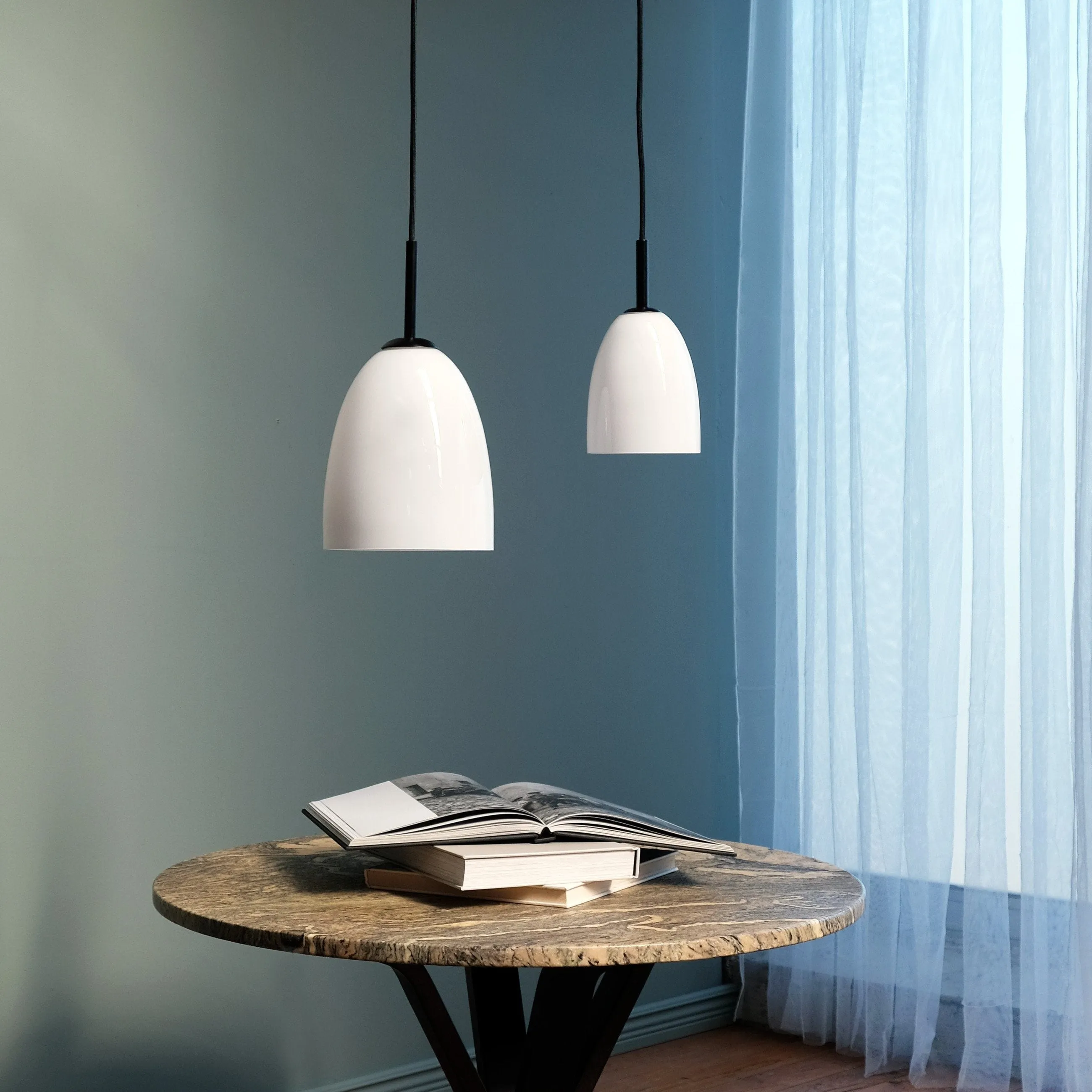 Dyberg Larsen Jazz Pendant Opal/Black, Large