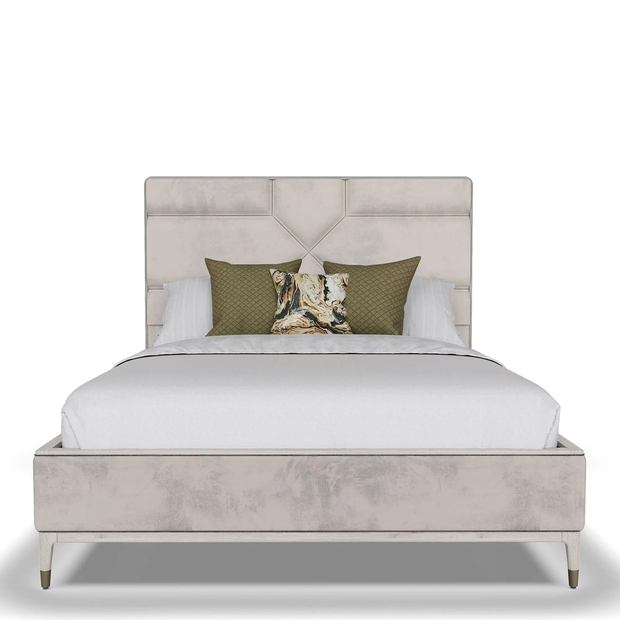 Dynasty - Bed Frame In Stone Finish