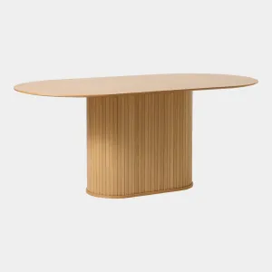 Eden - 180cm Oval Dining Table In Natural Oak Finish