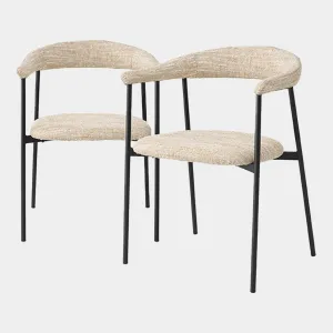 Eichholtz Julio - Set Of 2 Dining Chairs In Boucle