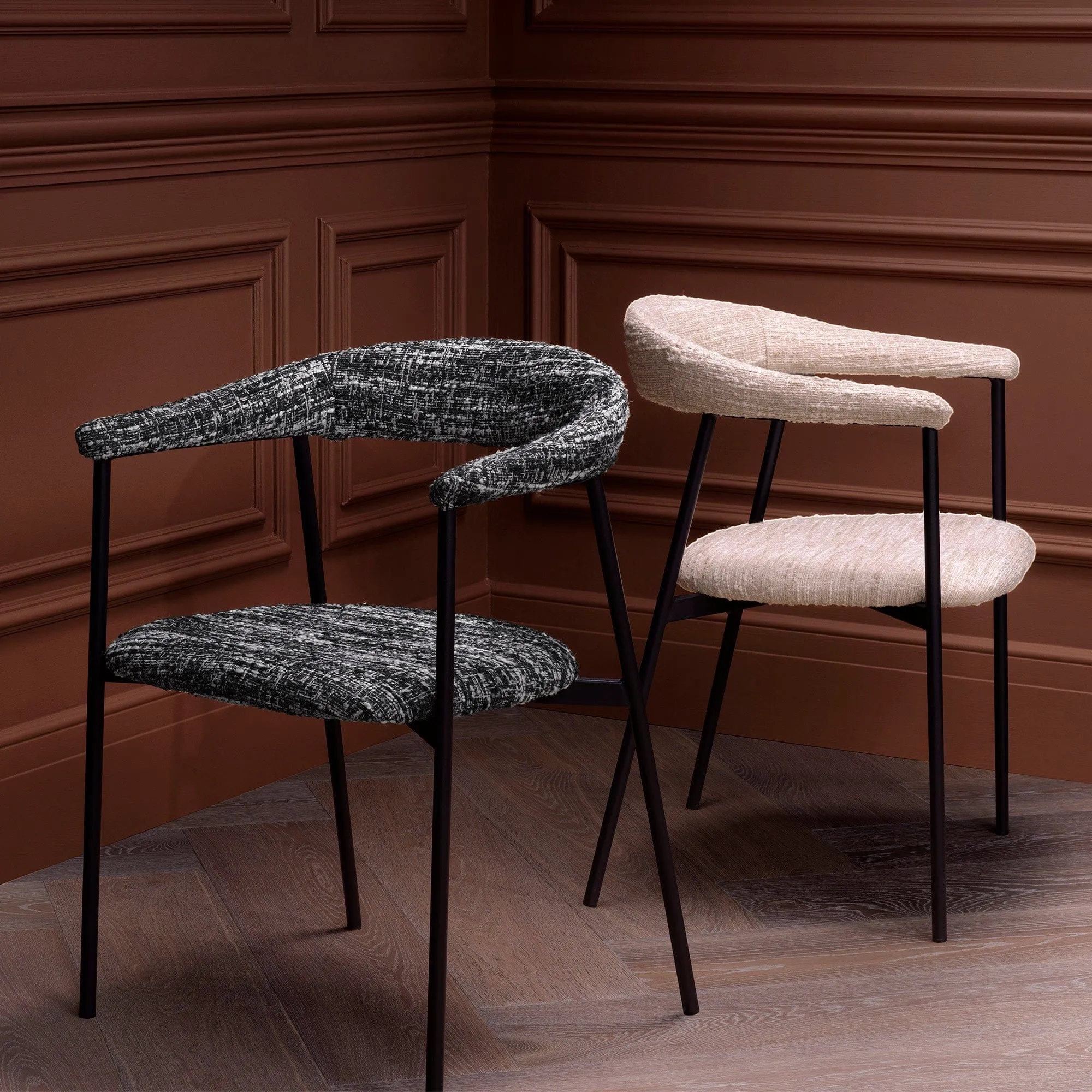 Eichholtz Julio - Set Of 2 Dining Chairs In Boucle