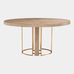 Eichholtz Remington - 152cm Round Dining Table In Washed Oak