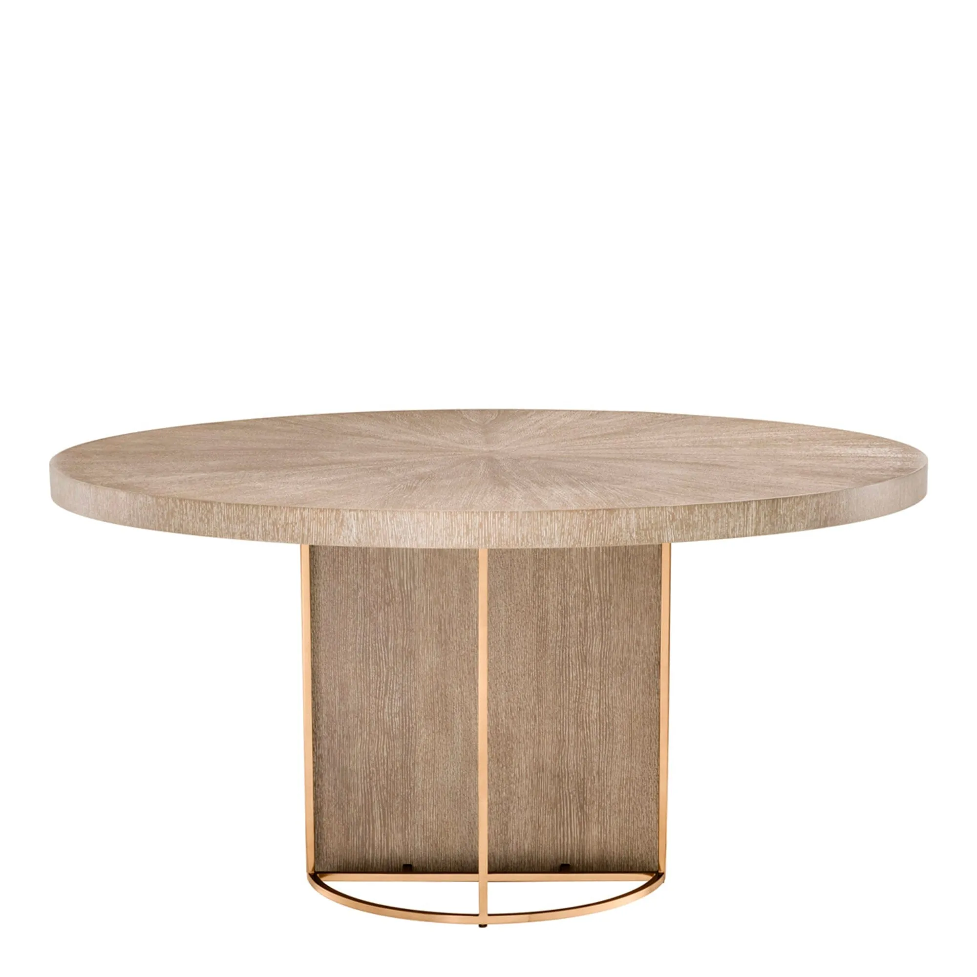 Eichholtz Remington - 152cm Round Dining Table In Washed Oak