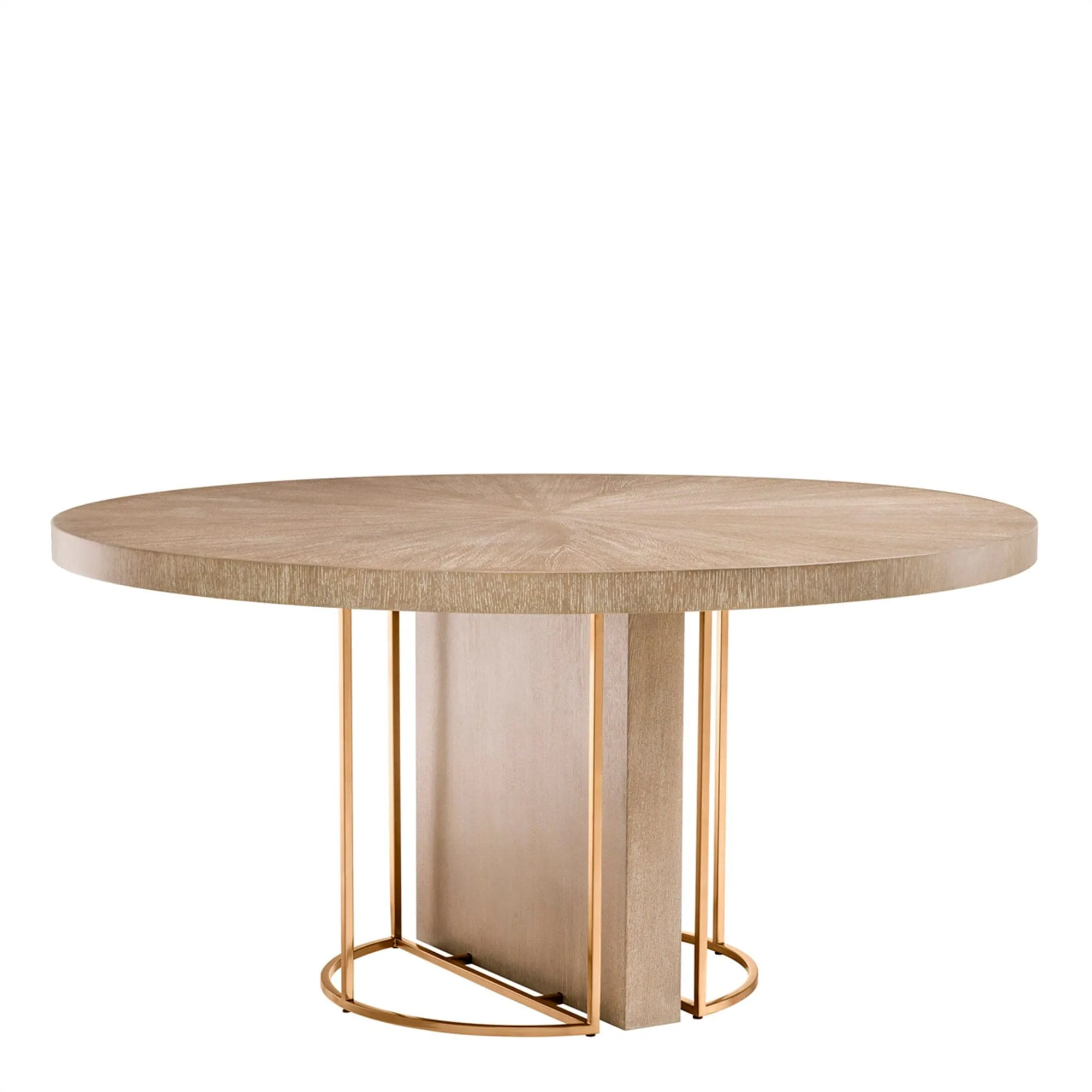 Eichholtz Remington - 152cm Round Dining Table In Washed Oak