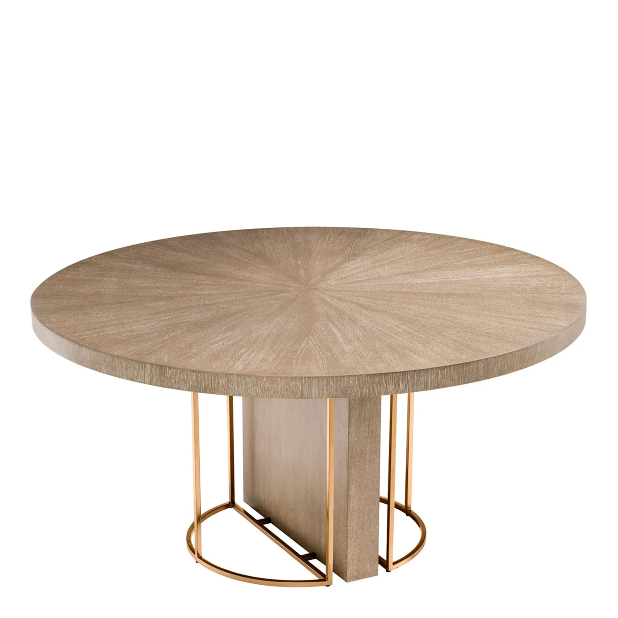 Eichholtz Remington - 152cm Round Dining Table In Washed Oak