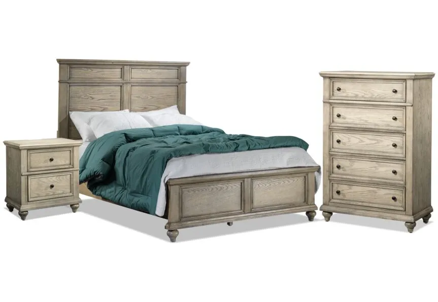 Emma 5-Piece King Bedroom Package - Oak