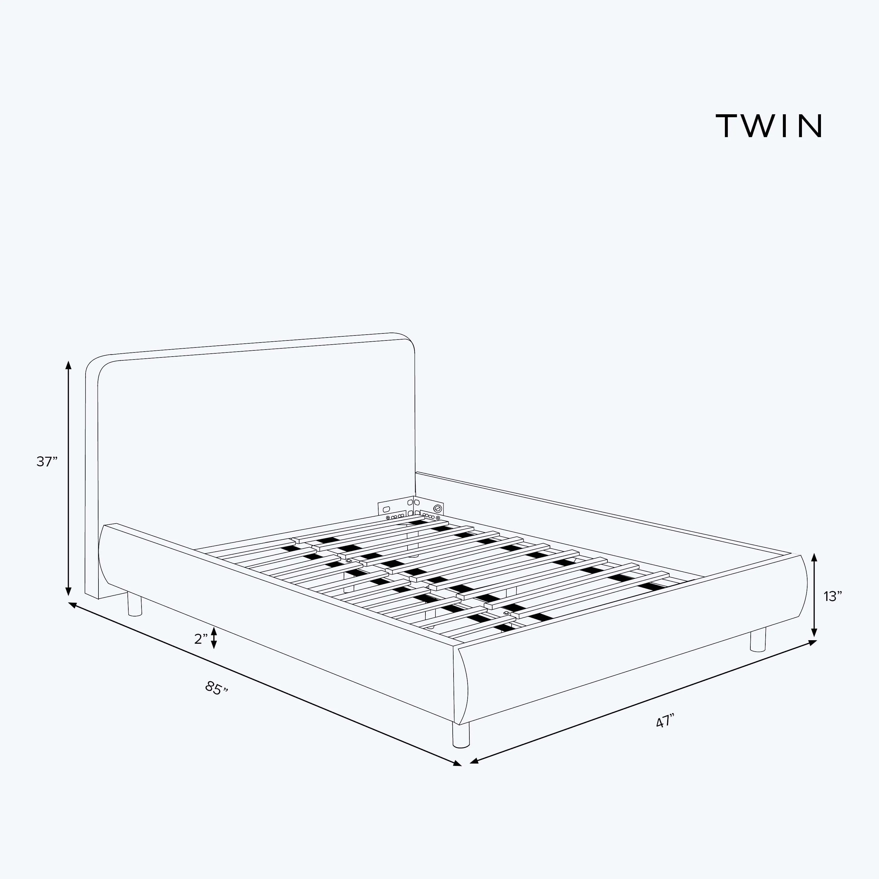 Emme Platform Bed