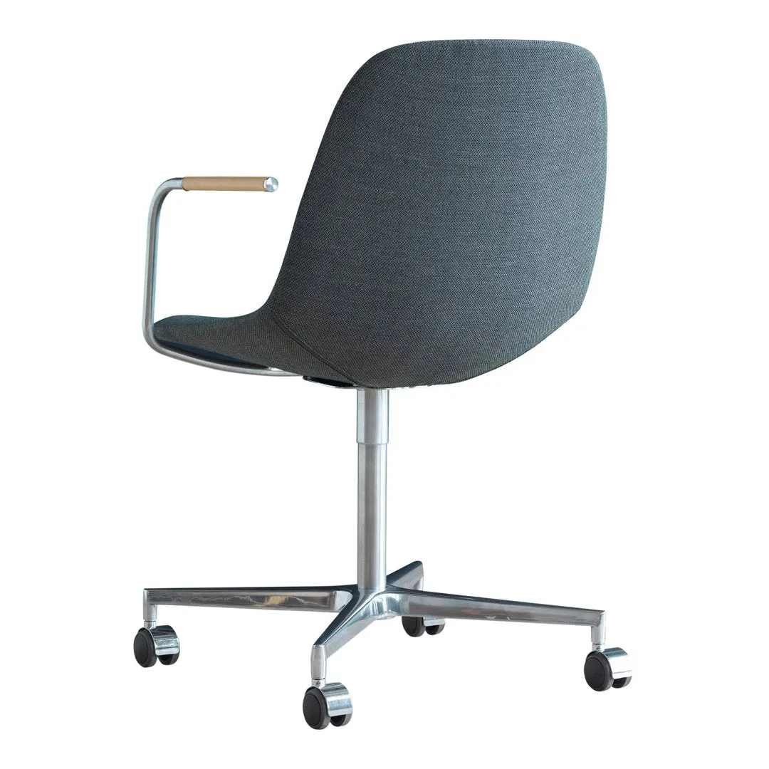 Erik Jorgensen Eyes Swivel Armchair w/ Buttons - 4-Star Base w/ Casters