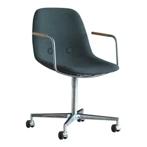 Erik Jorgensen Eyes Swivel Armchair w/ Buttons - 4-Star Base w/ Casters