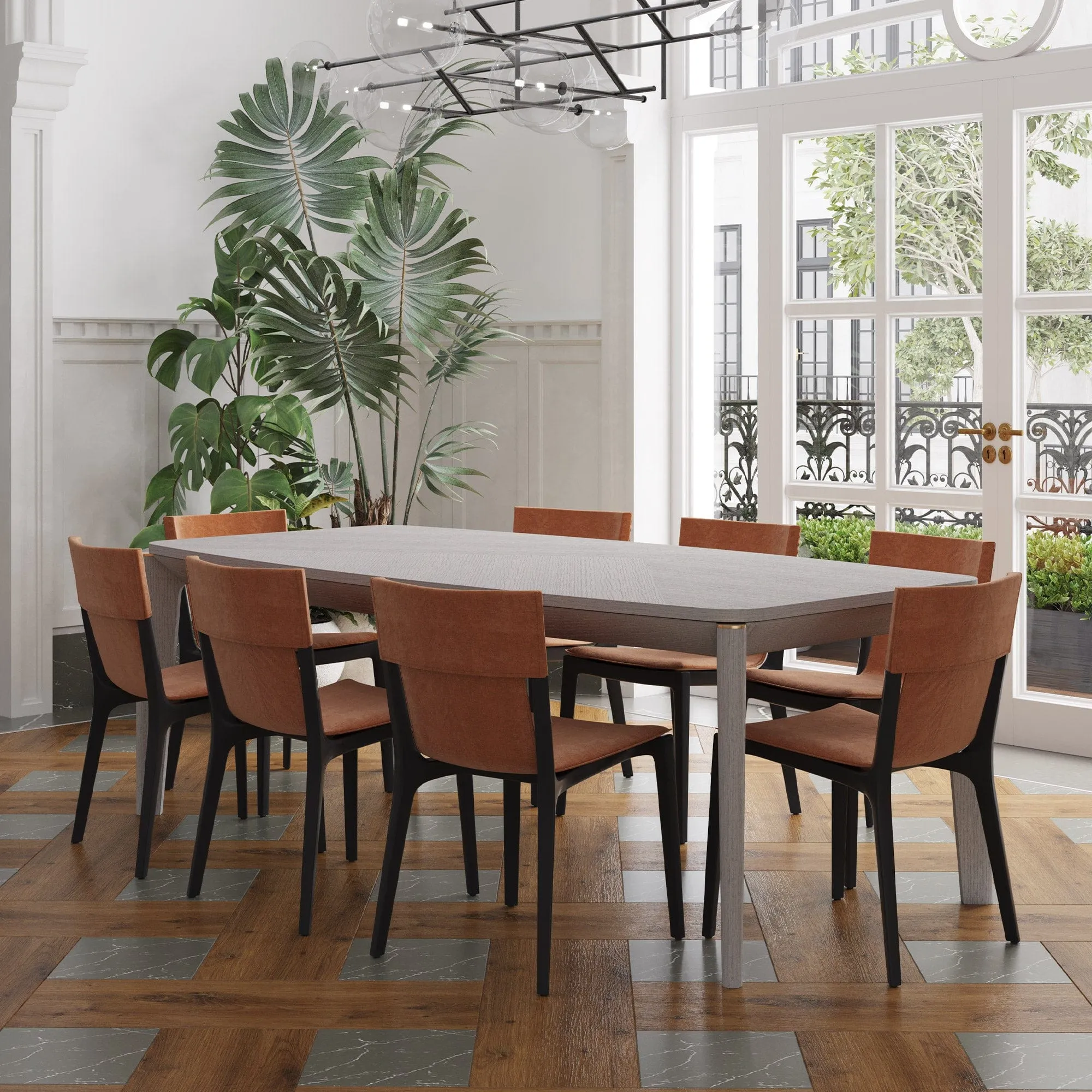 Evora - Extending Dining Table With Oak Top