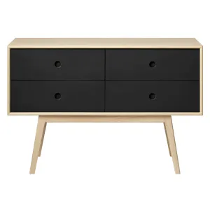 Fdb Møbler F22 Bulter Chest Of Drawers, Black/Natural